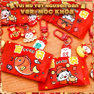 Túi Mù Tết 2.026 Móc Khóa 2D Charm Nhựa May Mắn Thần Tài Cá Chép - Chỉ 22.000₫