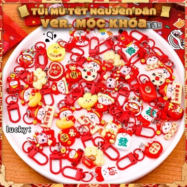 Túi Mù Tết 2.026 Móc Khóa 2D Charm Nhựa May Mắn Thần Tài Cá Chép - Chỉ 22.000₫