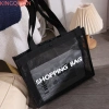 Túi mua sắm lưới trong suốt KINGQUEEN - Tote nylon lớn, đeo chéo đen, thích hợp du lịch biển, giá chỉ 88.128₫