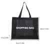 Túi mua sắm lưới trong suốt KINGQUEEN - Tote nylon lớn, đeo chéo đen, thích hợp du lịch biển, giá chỉ 88.128₫ 3