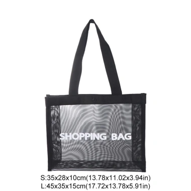 Túi mua sắm lưới trong suốt TRENDYTRENDZ - Tote lớn, đeo chéo một vai, nylon nhẹ, thoáng khí, đa năng du lịch & thể dục 6 Túi mua sắm lưới trong suốt TRENDYTRENDZ - Tote lớn, đeo chéo một vai, nylon nhẹ, thoáng khí, đa năng du lịch & thể dục 6