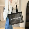 Túi mua sắm lưới trong suốt TRENDYTRENDZ - Tote lớn, đeo chéo một vai, nylon nhẹ, thoáng khí, đa năng du lịch & thể dục 9