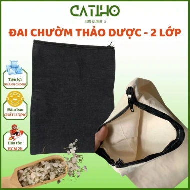 Túi muối chườm bụng sau sinh Catiho 2 lớp nhiệt, vải dày chắc chắn - 62.000₫