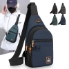 Túi nam đeo chéo 3 ngăn oxford kháng nước, lỗ tai nghe - HQ S3 T245, đi chơi, phượt, du lịch 6