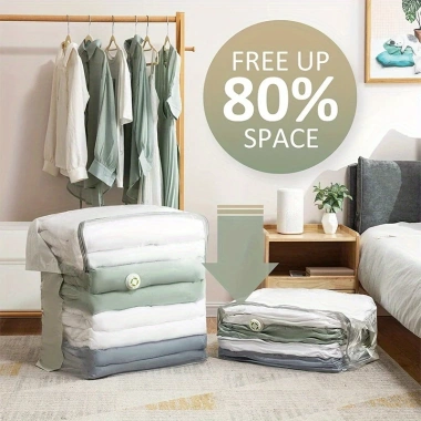 Túi nén chân không ba chiều dày L – Lưu trữ quần áo gọn gàng, giảm giá 16.900₫