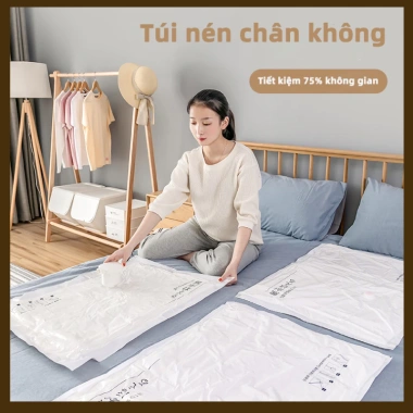 Túi nén chân không BLACK PINK kích thước lớn lưu trữ chăn quần áo chất liệu PA-PE giảm giá 15.398 VNĐ