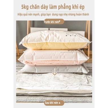 Túi nén chân không BLACK PINK kích thước lớn lưu trữ chăn quần áo chất liệu PA-PE giảm giá 15.398 VNĐ