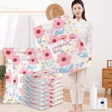 Túi nén chân không đựng chăn ga, quần áo, tiết kiệm 75% không gian - Giá 20.000₫