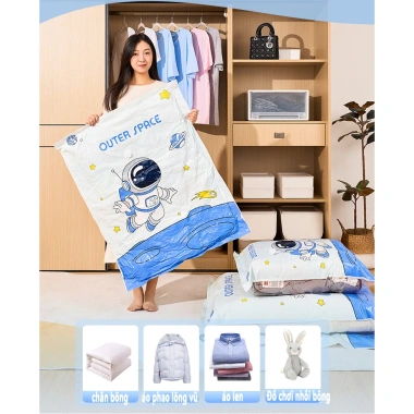 Túi nén chân không HELLO SHOP: Đựng quần áo, chăn gối, tiết kiệm 75% không gian, chống mốc - 16.400₫