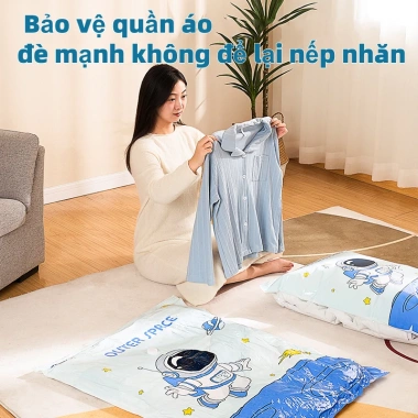 Túi nén chân không HELLO SHOP: Đựng quần áo, chăn gối, tiết kiệm 75% không gian, chống mốc - 16.400₫