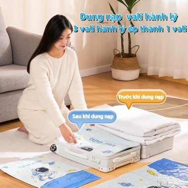 Túi nén chân không HELLO SHOP: Đựng quần áo, chăn gối, tiết kiệm 75% không gian, chống mốc - 16.400₫