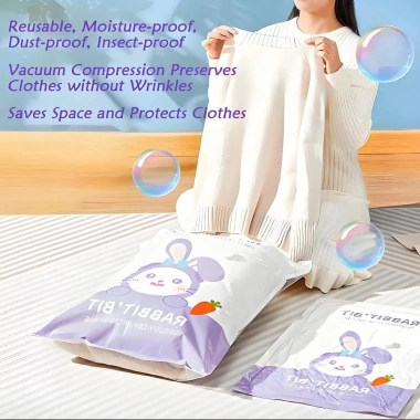 Túi nén chân không KUNHEV dung tích lớn, tái sử dụng, chống bụi, sắp xếp quần áo - Giá ưu đãi 50.760 VND 9