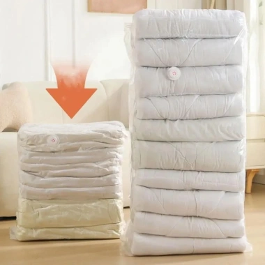 Túi nén chân không MUVAKO, túi trong suốt công suất lớn, tái sử dụng, chống bụi bảo quản quần áo