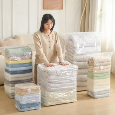 Túi nén chân không MUVAKO, túi trong suốt công suất lớn, tái sử dụng, chống bụi bảo quản quần áo
