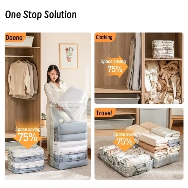Túi nén chân không - Tiết kiệm không gian, bảo quản quần áo, chăn, chỉ 55.070đ