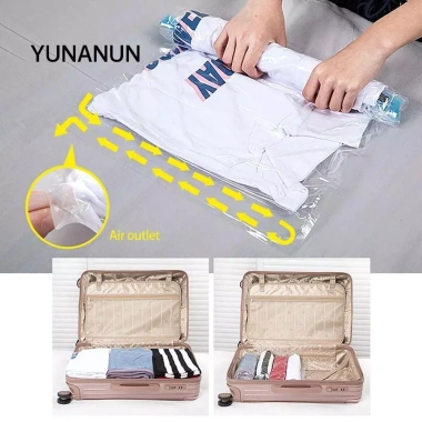 Túi nén YUNAUN hút chân không có van, gập gọn, tái sử dụng, tiết kiệm không gian - 26.784 VND