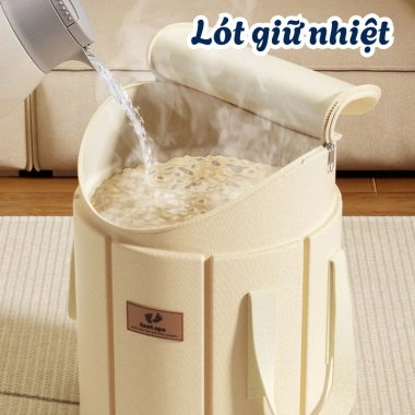 Túi Ngâm Chân Giữ Nhiệt Gấp Gọn, Ống Xả Nước, Thư Giãn Tại Nhà - Giá 107.000₫