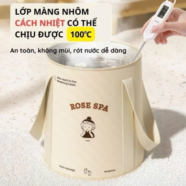 Túi ngâm chân nắp giữ nhiệt, chậu ngâm gấp gọn, di chuyển dễ dàng, giá chỉ 105.000₫ 4 Túi ngâm chân nắp giữ nhiệt, chậu ngâm gấp gọn, di chuyển dễ dàng, giá chỉ 105.000₫ 4