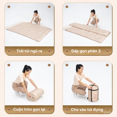 Túi ngủ dã ngoại gấp gọn, không xô bông, tiện lợi cắm trại văn phòng: 435k 8 Túi ngủ dã ngoại gấp gọn, không xô bông, tiện lợi cắm trại văn phòng: 435k 8