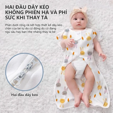 Túi Ngủ Quấn Cho Trẻ Sơ Sinh Cotton Nguyên Chất - Khóa Kéo 2 Chiều - Giảm 17% 10 Túi Ngủ Quấn Cho Trẻ Sơ Sinh Cotton Nguyên Chất - Khóa Kéo 2 Chiều - Giảm 17% 10