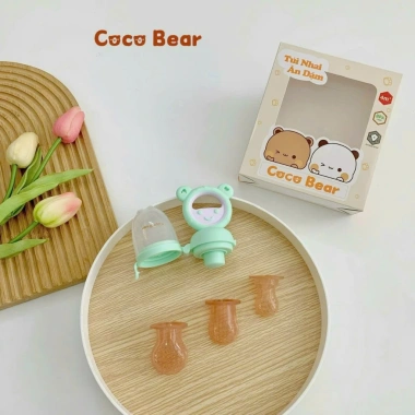 Túi Nhai Ăn Dặm CocoBear Cầm Tay Gấu Xinh Xắn - Giúp Bé Làm Quen Thức Ăn, Giảm Nguy Cơ Hóc Nghẹn 81K