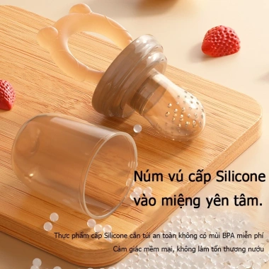 Túi Nhai Silicone Ăn Dặm 4-6-8 Tháng - Chống Hóc, Ti Giả Mềm An Toàn, Giá Ưu Đãi 79.950₫ 2