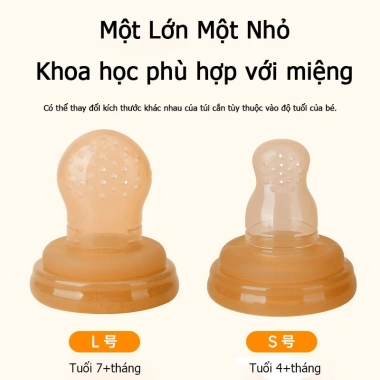 Túi Nhai Silicone Ăn Dặm 4-6-8 Tháng - Chống Hóc, Ti Giả Mềm An Toàn, Giá Ưu Đãi 79.950₫ 5