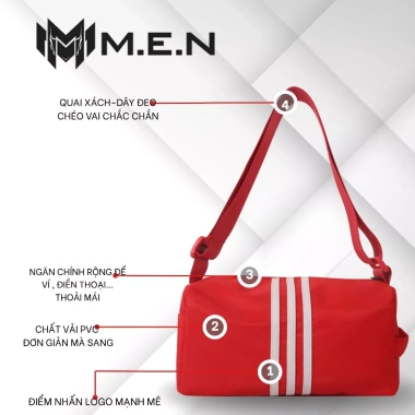 Túi nhẹ gọn 4 màu kiểu mẫu gối 3 sọc, vải không thấm nước M.E.N – FreeShip, giảm còn 28.800₫ 2 Túi nhẹ gọn 4 màu kiểu mẫu gối 3 sọc, vải không thấm nước M.E.N – FreeShip, giảm còn 28.800₫ 2