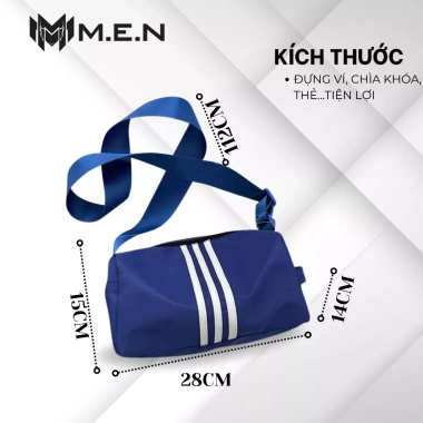 Túi nhẹ gọn 4 màu kiểu mẫu gối 3 sọc, vải không thấm nước M.E.N – FreeShip, giảm còn 28.800₫