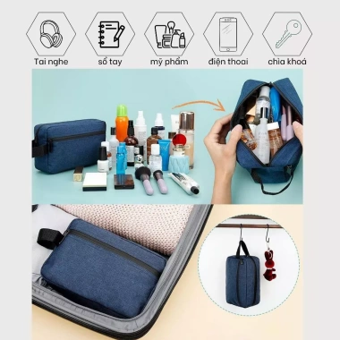Túi nhẹ gọn 4 màu kiểu mẫu gối 3 sọc, vải không thấm nước M.E.N – FreeShip, giảm còn 28.800₫