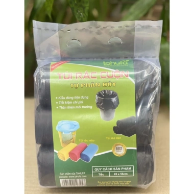 Túi Nilon Bóng Đen Cuộn Đựng Rác Tự Phân Huỷ 3 Cuộn TAHUFA DAILY Giá 31.500₫