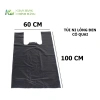 Túi Nilon Đen 1kg Có Quai 60x100 cm Bên Dài Đa Năng Đựng Rác và Gói Hàng Hoá 2
