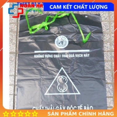 Túi Nilon Đựng Rác Y tế Dây Rút đa kích thước 10 15 30 60 120 240L, chịu tải 1kg, chống rò rỉ, tiện lợi, giá tốt 2