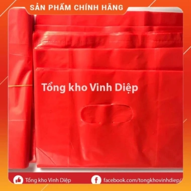 Túi nilon HD 1kg đỏ dày 3 size - Đựng hàng, đồ, quà biếu, giá chỉ 43.000 VND