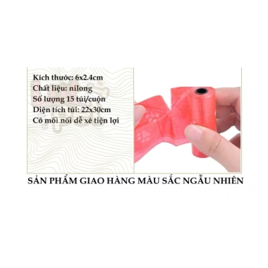 Túi nilon mini 22x30cm màu ngẫu nhiên đựng rác xe ô tô - Hộp rác để bàn 13.000đ