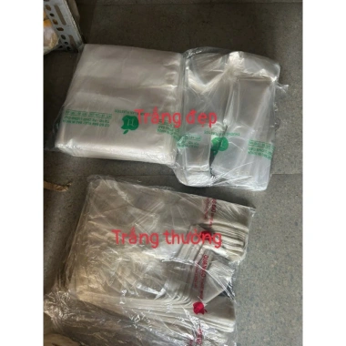 Túi nilon ZIN trắng 1kg 2 quai xách - Đa kích thước 0,5-20kg, giá chỉ 46.900 VND 5
