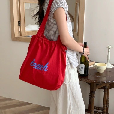 Túi Nữ Nylon Hàn Quốc Phong Cách Mới Đeo Vai Dây Rút Túi Tote Chứa Đựng Lớn Giá 214.681 VND