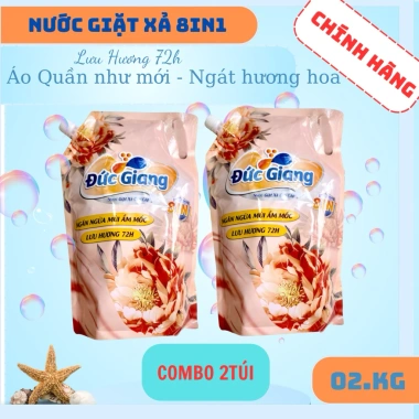 Túi Nước Giặt Đức Giang Hương Hoa 8in1 2.000ml - Giá chỉ 85.000đ, tiết kiệm