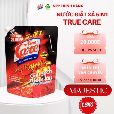 Túi Nước Giặt Xả 5in1 True Care Majestic – Giặt Sạch, Thơm Lâu, Giá Chỉ 59.000₫ 2 Túi Nước Giặt Xả 5in1 True Care Majestic – Giặt Sạch, Thơm Lâu, Giá Chỉ 59.000₫ 2