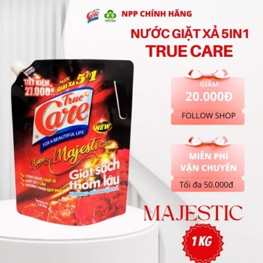 Túi Nước Giặt Xả 5in1 True Care Majestic – Giặt Sạch, Thơm Lâu, Giá Chỉ 59.000₫