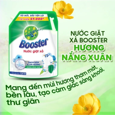 Túi Nước Giặt Xả BOOSTER Đậm Đặc Giặt Sạch Lưu Hương Trên Mỗi Sợi - Giá 66.000đ 9