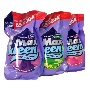 Túi Nước Giặt Xả Max Kleen 3,8kg - Siêu sạch, hương thơm lâu, giảm giá chỉ 166.994₫