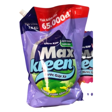 Túi Nước Giặt Xả Max Kleen 3,8kg - Siêu sạch, hương thơm lâu, giảm giá chỉ 166.994₫ 3 Túi Nước Giặt Xả Max Kleen 3,8kg - Siêu sạch, hương thơm lâu, giảm giá chỉ 166.994₫ 3