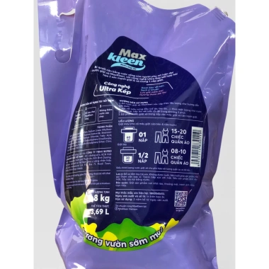 Túi Nước Giặt Xả Max Kleen 3,8kg - Siêu sạch, hương thơm lâu, giảm giá chỉ 166.994₫ 6 Túi Nước Giặt Xả Max Kleen 3,8kg - Siêu sạch, hương thơm lâu, giảm giá chỉ 166.994₫ 6