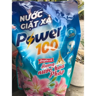 Túi nước giặt xả Power 100 2in1 hương Pháp 3,2kg/3,1L - Giá chỉ 123.499 VND