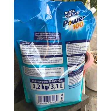 Túi nước giặt xả Power 100 2in1 hương Pháp 3,2kg/3,1L - Giá chỉ 123.499 VND
