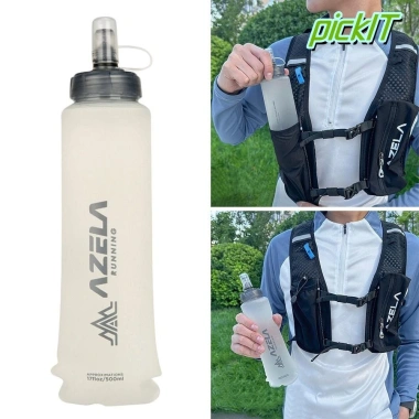 Túi nước mềm PICKIT 250/500ml - Bình thể thao gấp nhẹ, cốc di cho chạy bộ & cắm trại