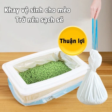 Túi Nylon Hốt Phân Chó Mèo - Cuộn, Chống Mùi, Dễ Thay, Phù Hợp Khay Vệ Sinh 3
