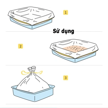 Túi Nylon Hốt Phân Chó Mèo - Cuộn, Chống Mùi, Dễ Thay, Phù Hợp Khay Vệ Sinh 8