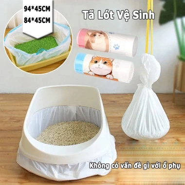 Túi Nylon Hốt Phân Chó Mèo - Cuộn, Chống Mùi, Dễ Thay, Phù Hợp Khay Vệ Sinh 10